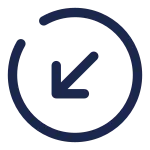 Round Arrow Left Down SVG Icon